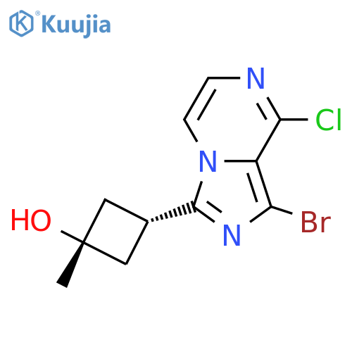 cis-3-(1-bromo-8-chloro-imidazo[1,5-a]pyrazin-3-yl)-1-methyl-cyclobutanol structure