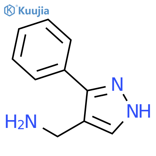 C-(3-Phenyl-1H-pyrazol-4-yl)-methylamine structure