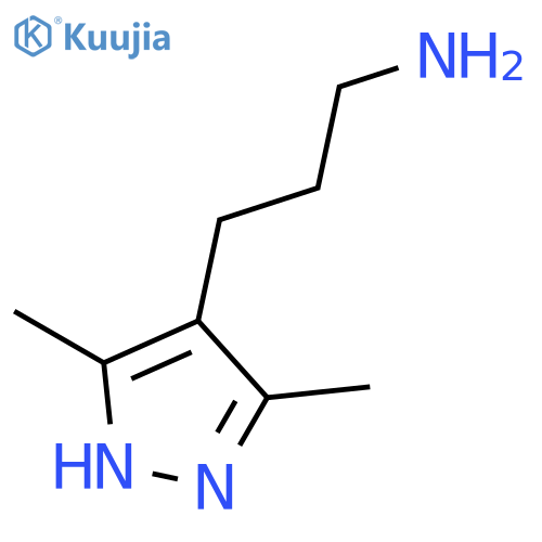 3-(3,5-Dimethyl-1H-pyrazol-4-yl)propan-1-amine structure