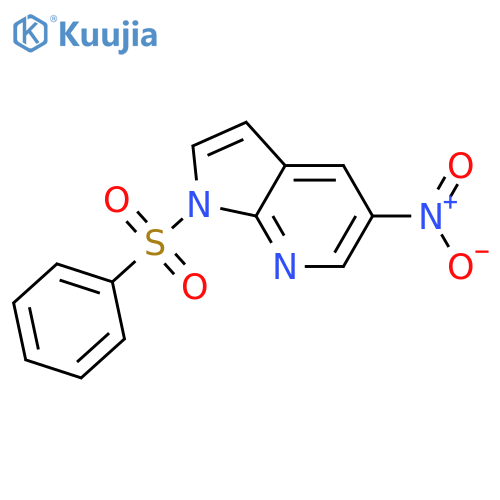 1-(benzenesulfonyl)-5-nitro-pyrrolo[2,3-b]pyridine structure