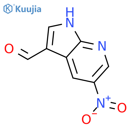 5-nitro-1H-pyrrolo[2,3-b]pyridine-3-carbaldehyde structure