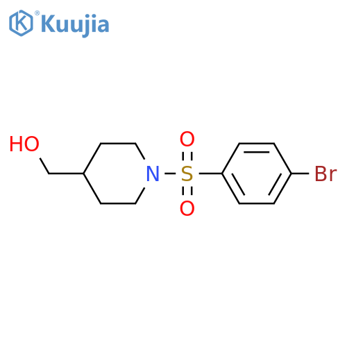 {1-(4-Bromophenyl)sulfonyl-4-piperidinyl}methanol structure