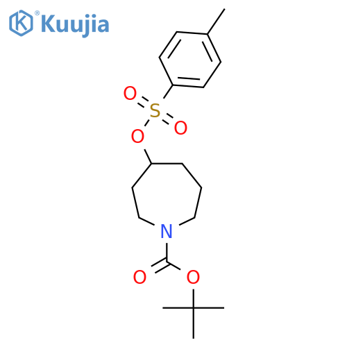 4-(Toluene-4-sulfonyloxy)-azepane-1-carboxylic acid tert-butyl ester structure