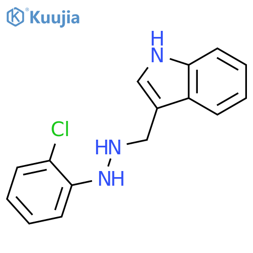 1H-Indole, 3-[[2-(2-chlorophenyl)hydrazino]methyl]- structure