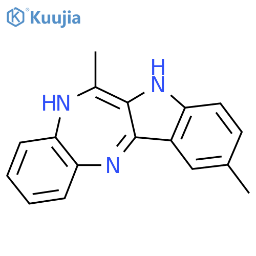 Indolo[3,2-b][1,5]benzodiazepine, 5,12-dihydro-2,6-dimethyl- structure