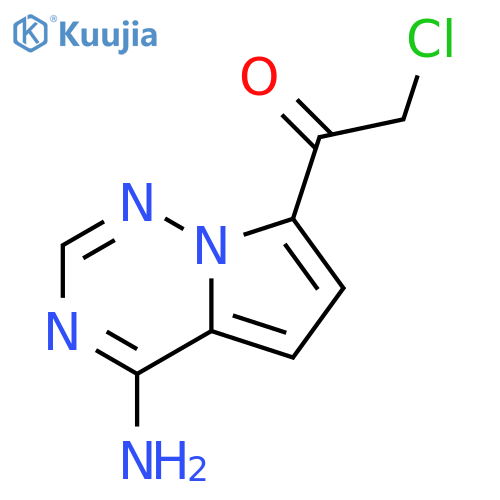 1-{4-aminopyrrolo[2,1-f][1,2,4]triazin-7-yl}-2-chloroethan-1-one structure
