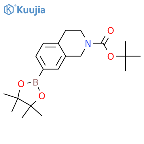 tert-butyl 7-(4,4,5,5-tetramethyl-1,3,2-dioxaborolan-2-yl)-1,2,3,4-tetrahydroisoquinoline-2-carboxylate structure