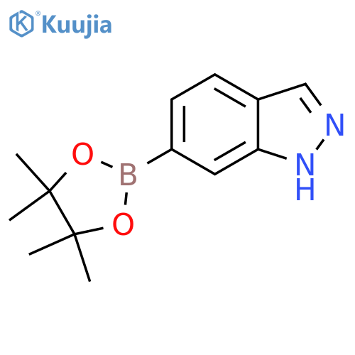 6-(tetramethyl-1,3,2-dioxaborolan-2-yl)-1H-indazole structure