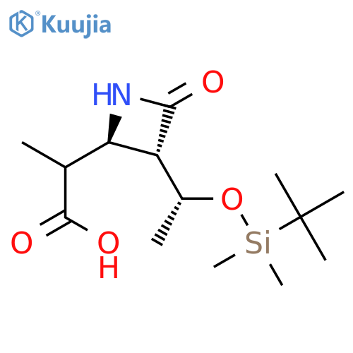 (R)-2-[(3S,4S)-3-[(R)-1-(TERT-BUTYLDIMETHYLSILYLOXY)ETHYL]-2-OXOAZETIDIN-4-YL]PROPIONIC ACID structure