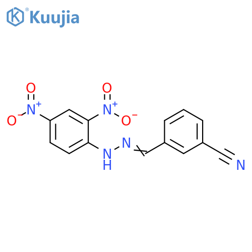 Benzonitrile, 3-[[(2,4-dinitrophenyl)hydrazono]methyl]- structure