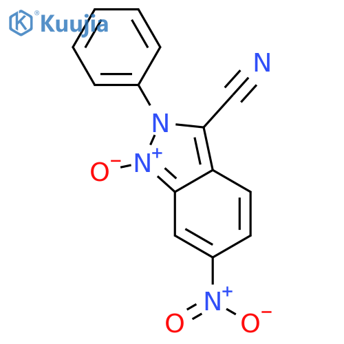 2H-Indazole-3-carbonitrile,6-nitro-2-phenyl-, 1-oxide structure