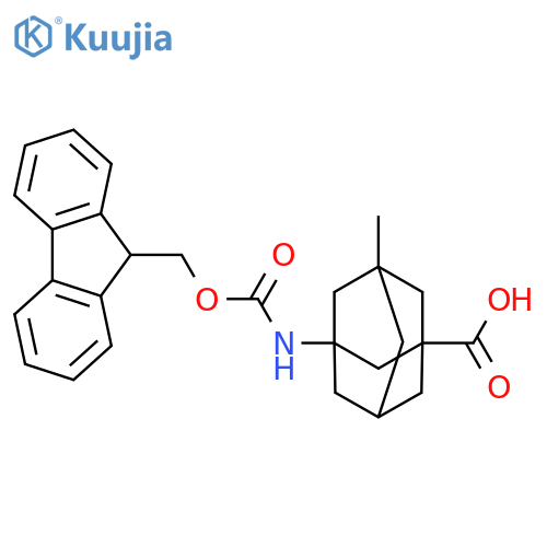 3-[[(9H-Fluoren-9-ylmethoxy)carbonyl]amino]-5-methyltricyclo[3.3.1.13,7]decane-1-carboxylic acid structure