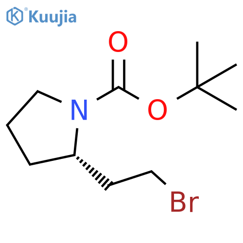 tert-butyl (2S)-2-(2-bromoethyl)pyrrolidine-1-carboxylate structure