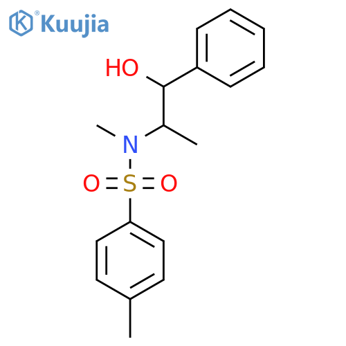 N-(1-hydroxy-1-phenylpropan-2-yl)-N,4-dimethylbenzene-1-sulfonamide structure