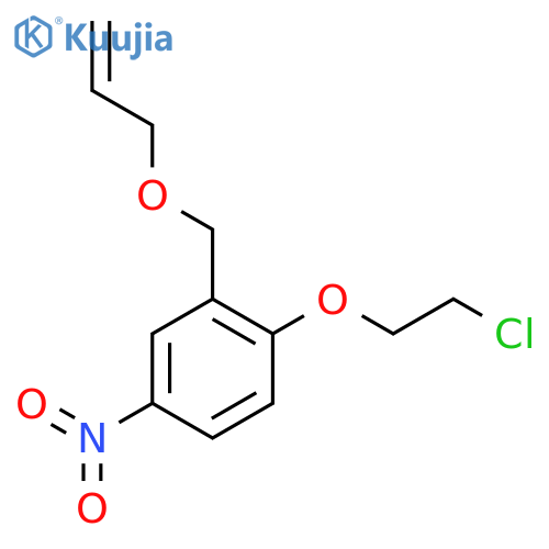 2-((allyloxy)methyl)-1-(2-chloroethoxy)-4-nitrobenzene structure