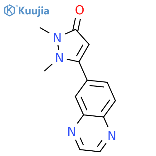 1,2-Dimethyl-5-(quinoxalin-6-yl)-1H-pyrazol-3(2H)-one structure