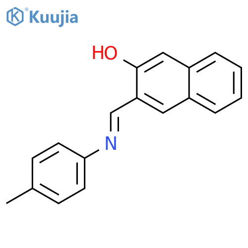 2-Naphthalenol, 3-[[(4-methylphenyl)imino]methyl]- structure
