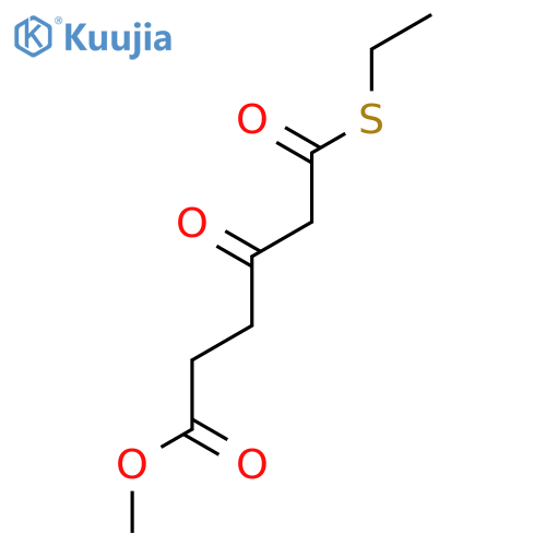 Hexanoic acid, 6-(ethylthio)-4,6-dioxo-, methyl ester structure