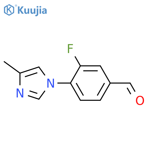 3-Fluoro-4-(4-methyl-1H-imidazol-1-yl)benzaldehyde structure