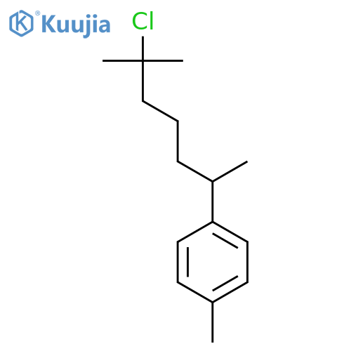 1-(6-chloro-6-methylheptan-2-yl)-4-methylbenzene structure