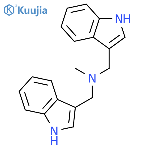 1H-Indole-3-methanamine, N-(1H-indol-3-ylmethyl)-N-methyl- structure