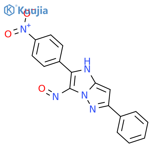 1H-Imidazo[1,2-b]pyrazole, 2-(4-nitrophenyl)-3-nitroso-6-phenyl- structure