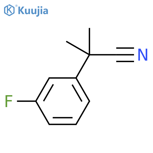 2-(3-fluorophenyl)-2-methylpropanenitrile structure