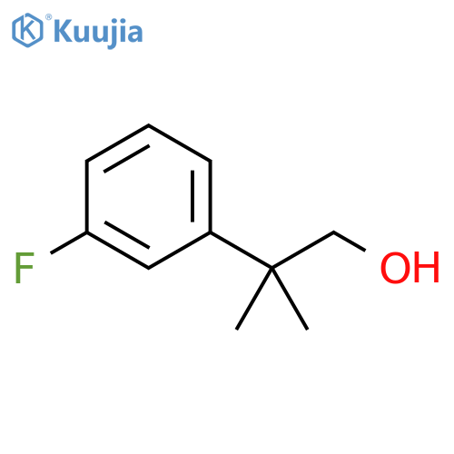 2-(3-fluorophenyl)-2-methylpropan-1-ol structure