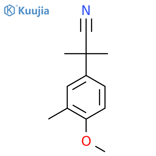 2-(4-methoxy-3-methylphenyl)-2-methylpropanenitrile structure