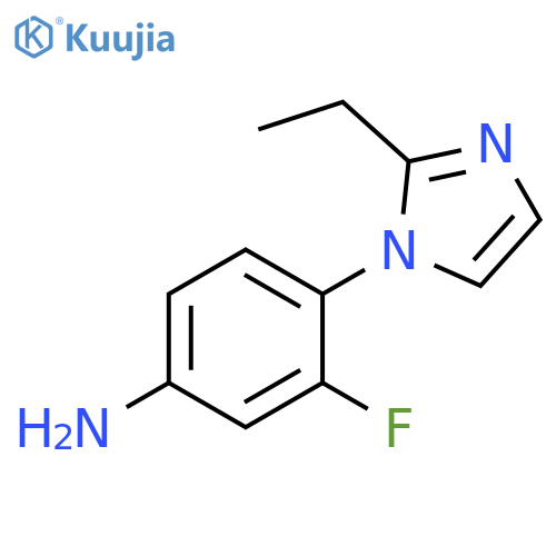 4-(2-ethyl-1H-imidazol-1-yl)-3-fluoroaniline structure