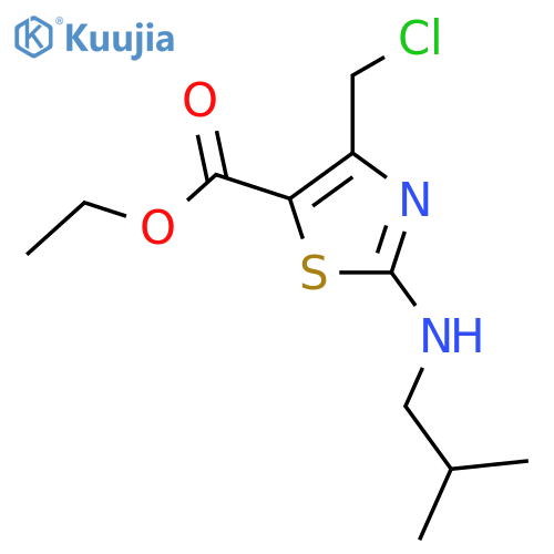 ethyl 4-(chloromethyl)-2-(2-methylpropyl)amino-1,3-thiazole-5-carboxylate structure