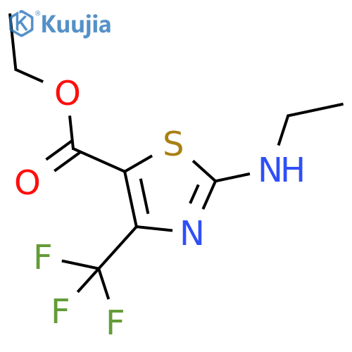 ethyl 2-(ethylamino)-4-(trifluoromethyl)-1,3-thiazole-5-carboxylate structure
