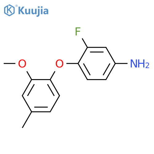 3-Fluoro-4-(2-methoxy-4-methylphenoxy)aniline structure