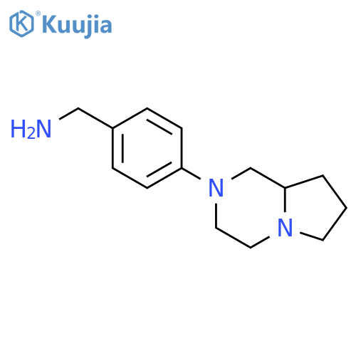 (4-{octahydropyrrolo1,2-apiperazin-2-yl}phenyl)methanamine structure