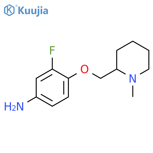 3-fluoro-4-[(1-methylpiperidin-2-yl)methoxy]aniline structure