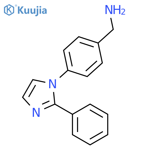 4-(2-phenyl-1H-imidazol-1-yl)phenylmethanamine structure
