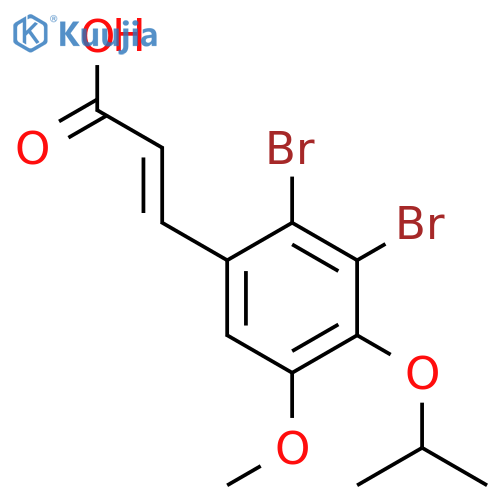 (2E)-3-(2,3-dibromo-4-isopropoxy-5-methoxyphenyl)acrylic acid structure