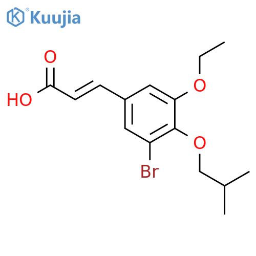 3-3-bromo-5-ethoxy-4-(2-methylpropoxy)phenylprop-2-enoic acid structure