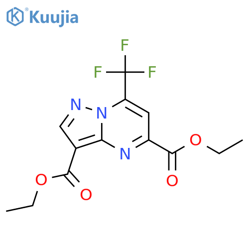 3,5-diethyl 7-(trifluoromethyl)pyrazolo1,5-apyrimidine-3,5-dicarboxylate structure