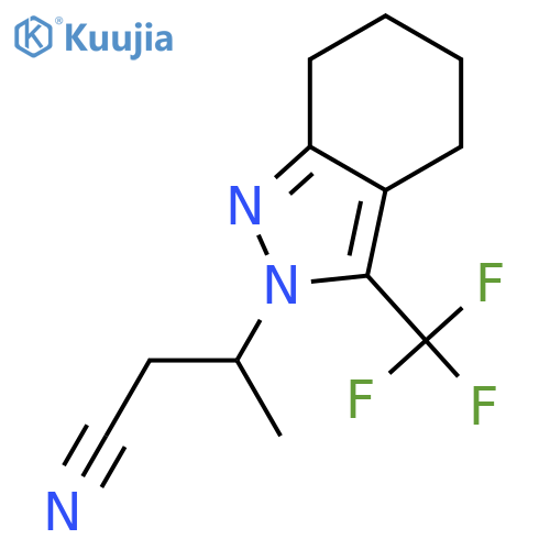 3-3-(trifluoromethyl)-4,5,6,7-tetrahydro-2H-indazol-2-ylbutanenitrile structure