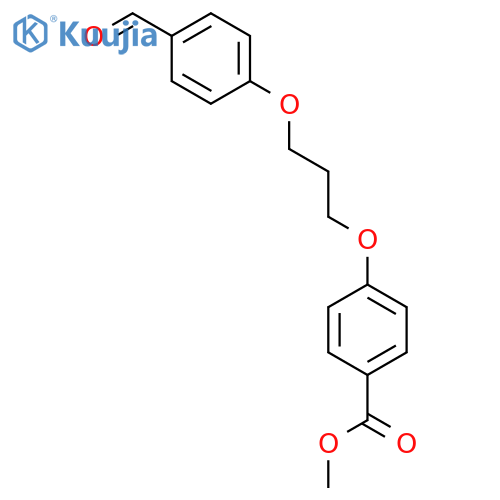 Methyl 4-3-(4-formylphenoxy)propoxy-benzenecarboxylate structure