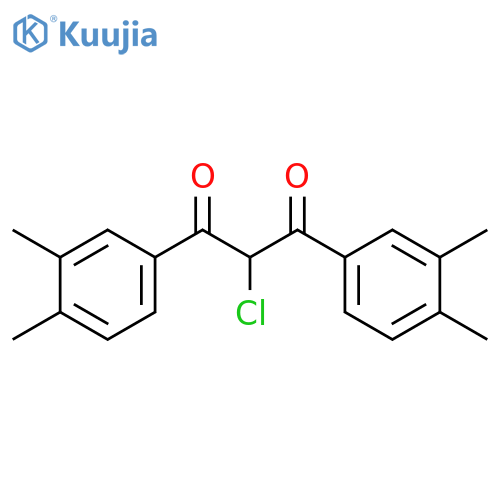 2-chloro-1,3-bis(3,4-dimethylphenyl)propane-1,3-dione structure