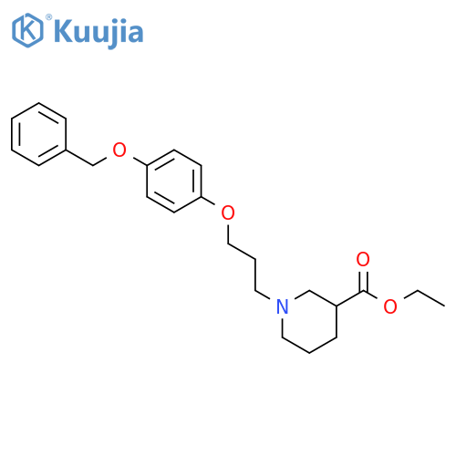 Ethyl 1-{3-4-(benzyloxy)phenoxypropyl}-3-piperidinecarboxylate structure