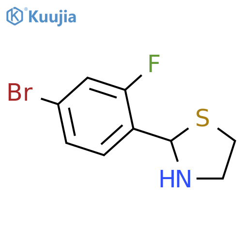2-(4-Bromo-2-fluorophenyl)-1,3-thiazolane structure