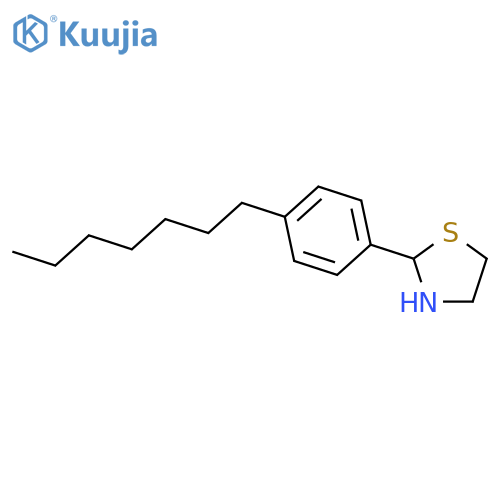 2-(4-Heptylphenyl)-1,3-thiazolane structure