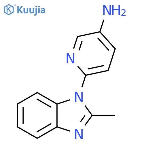 6-(2-methyl-1H-1,3-benzodiazol-1-yl)pyridin-3-amine structure