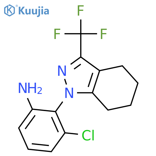 3-chloro-2-3-(trifluoromethyl)-4,5,6,7-tetrahydro-1H-indazol-1-ylaniline structure