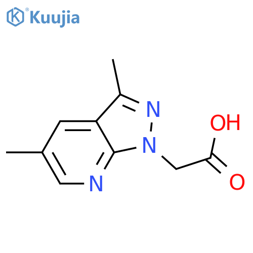 2-{3,5-dimethyl-1H-pyrazolo3,4-bpyridin-1-yl}acetic acid structure