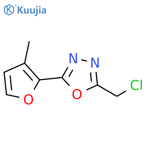 2-(chloromethyl)-5-(3-methylfuran-2-yl)-1,3,4-oxadiazole structure