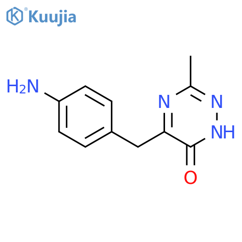 5-(4-aminophenyl)methyl-3-methyl-1,6-dihydro-1,2,4-triazin-6-one structure